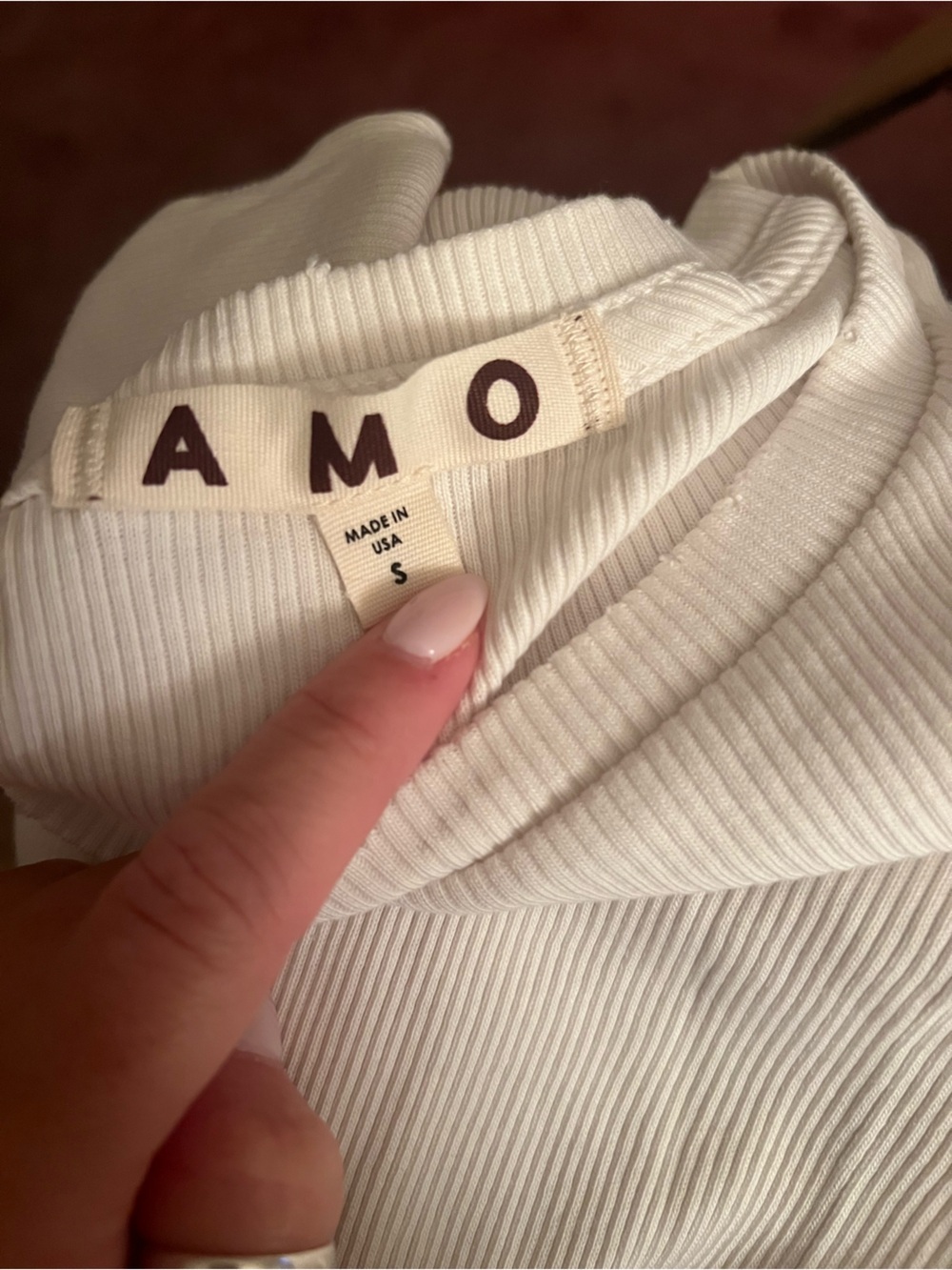 NWT AMO Babe Ribbed Tee Small - Picture 4 of 7